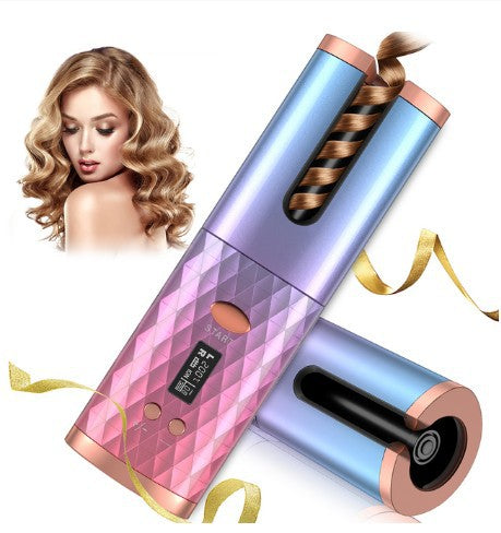 Rechargeable Automatic Hair Curler Women Portable Hair Curling Iron LCD Display Ceramic Curly Rotating Curling Wave Styer Rechargeable Automatic Hair Curler Women Portable Hair Curling Iron LCD Display Ceramic Curly Rotating Curling Wave Styer